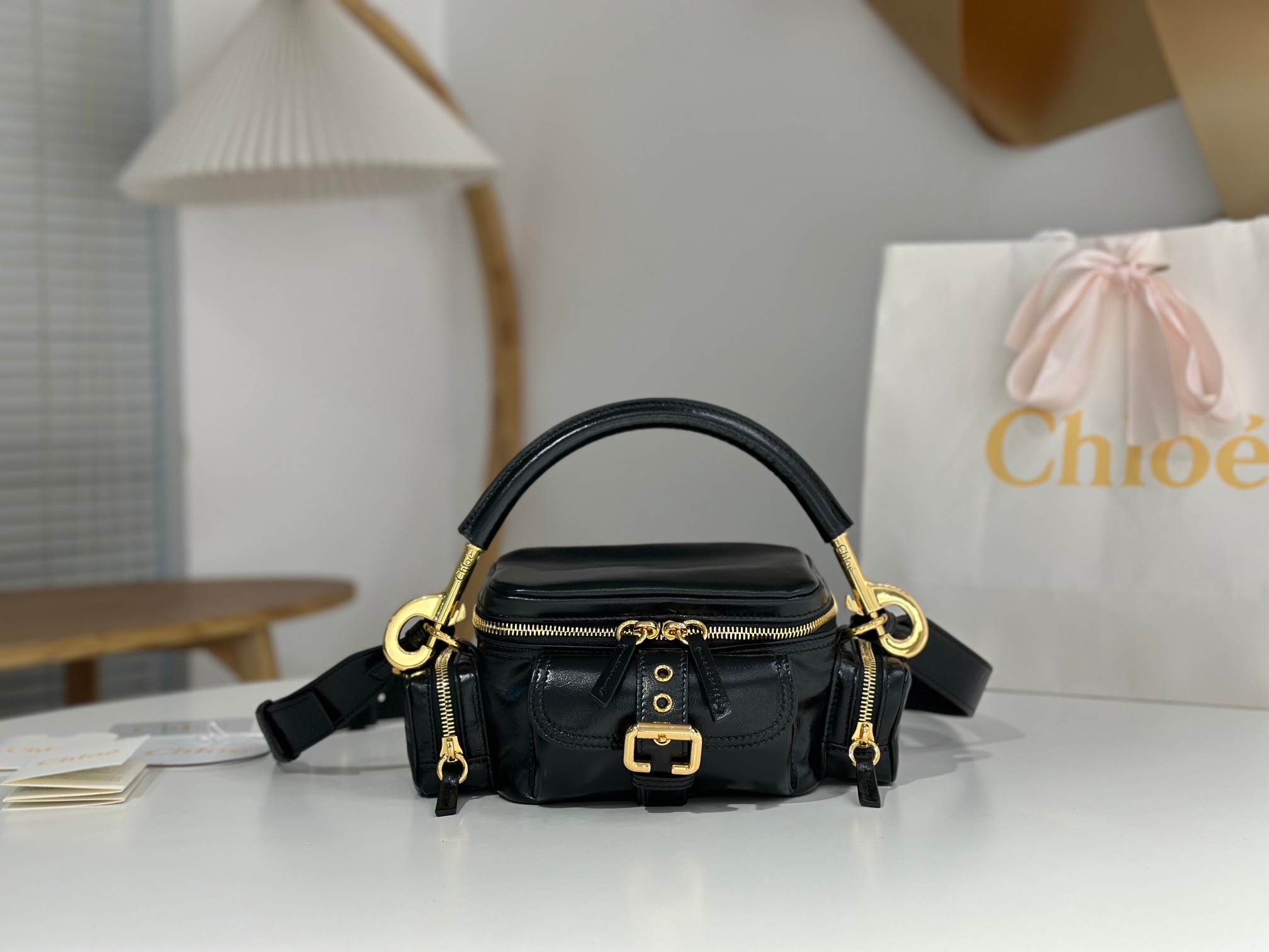 Chloe Taschen Kamerataschen Schwarz Braun Weiß Herbst/Winter Kollektion Vintage