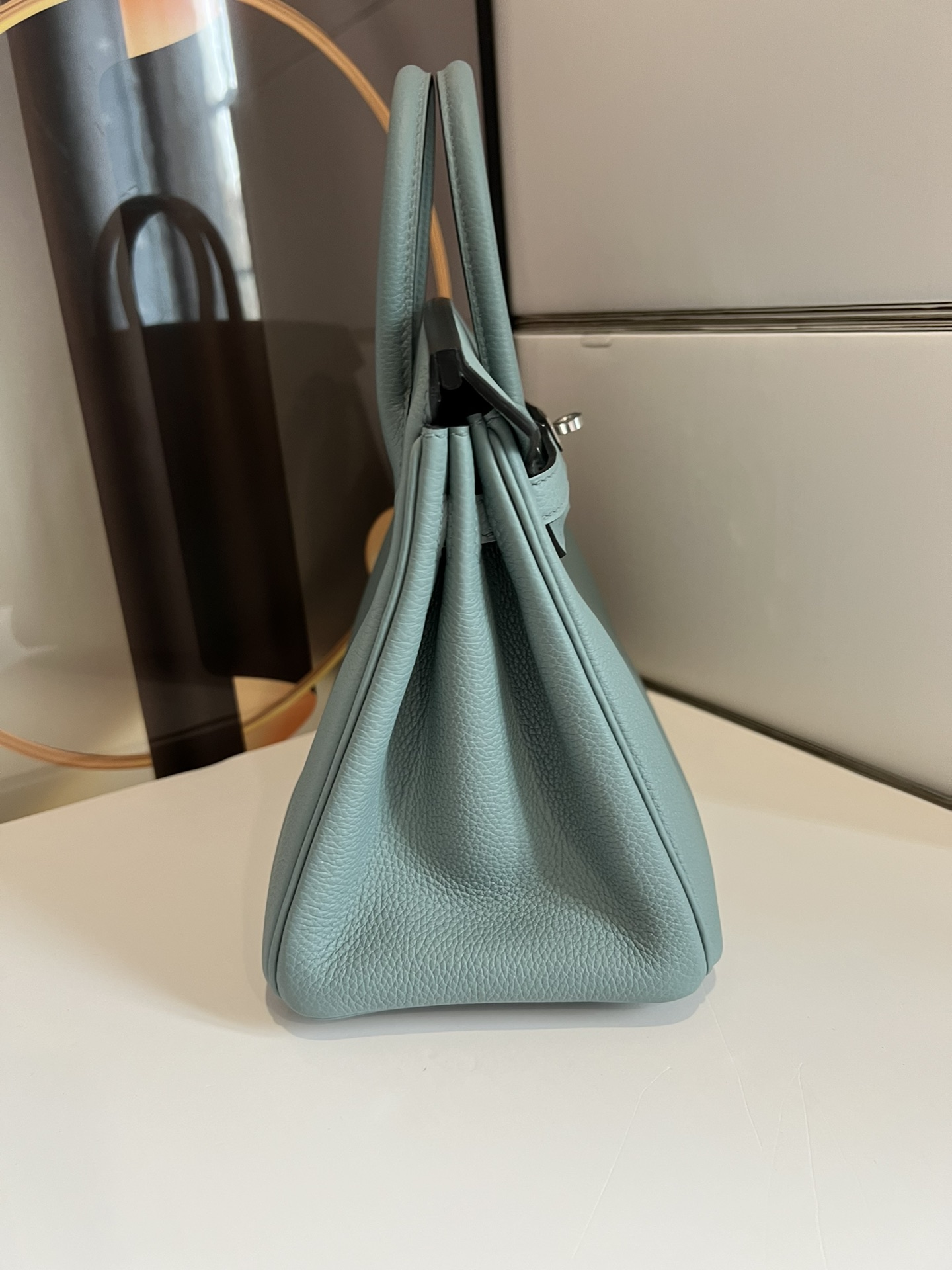 Hermès Hermes Birkin Platinum 25 Sky Blue Original German Togo Leather Silver Buckle Hand-stitched by Director Custom order small quantity