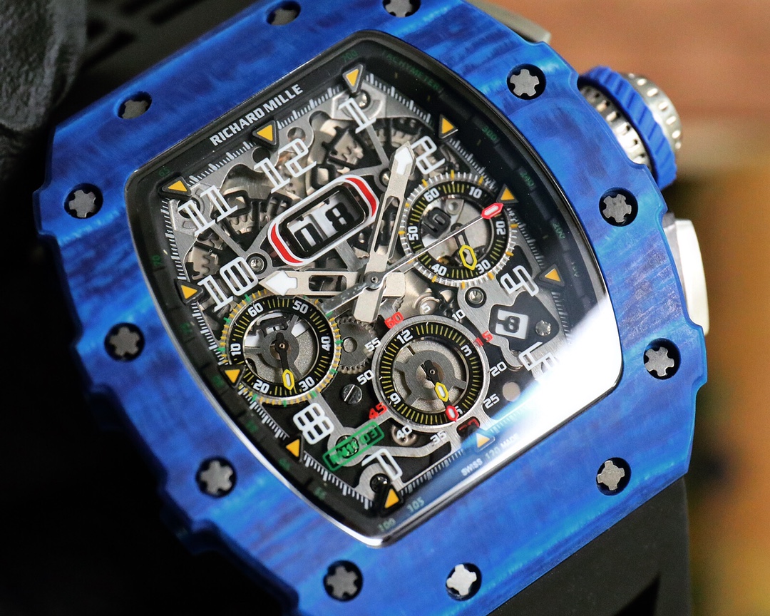 Title: Richard Mille RM 11-03 Series: Advanced Design and Functionality in Luxury Watches Summary: RM 11-03 series features advanced design elements, including titanium and rose gold options - 图片 9