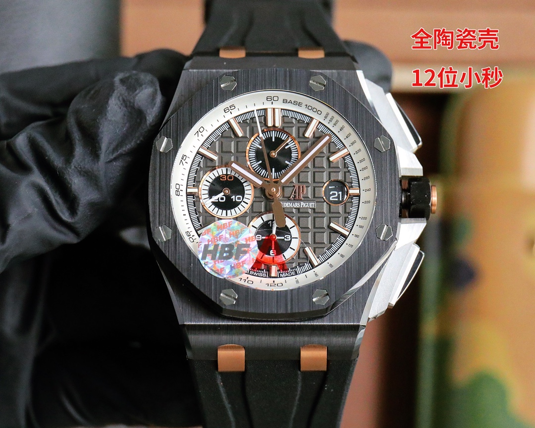 NO:158021,HBF FACTORY full ceramic shell Audemars Piguet Royal Oak Offshore 26402 Series 44MM watch flash sale all versions of the 