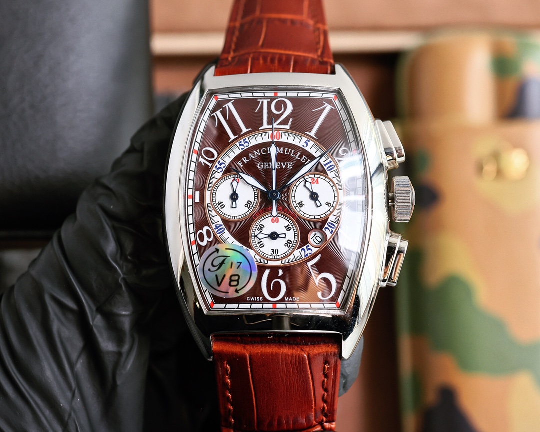 Exclusive Frank Muller Watch: 40*52mm, Japanese Stone Core, Oxen-Covered Button