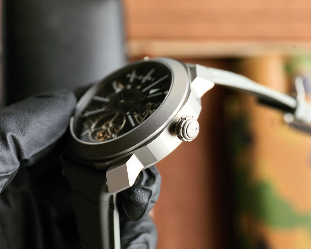 BVLGARI Octo Roma Wristwatch: Luxury Design, High-End Machinery, Alligator Belt. - 图片 5
