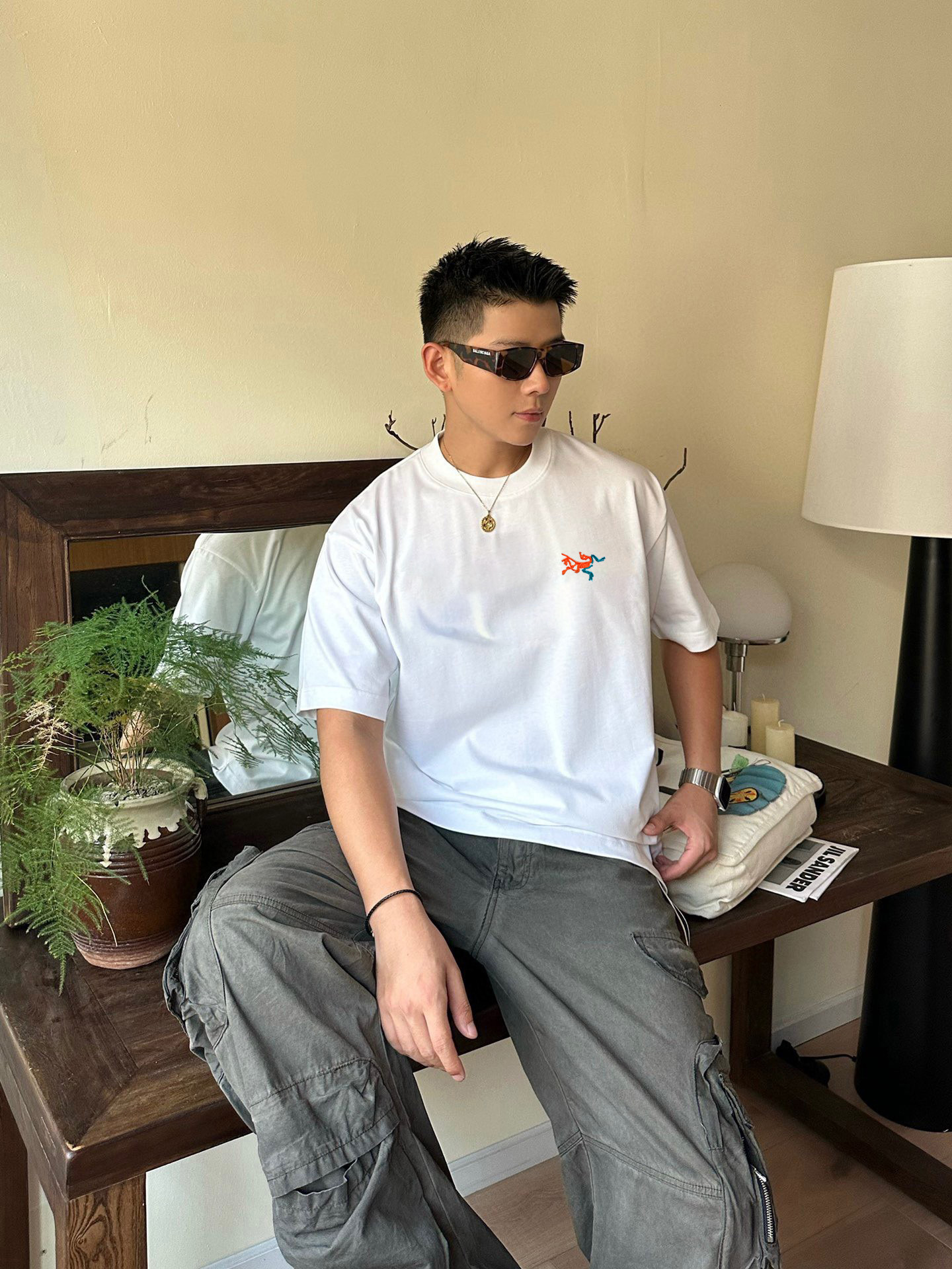 P125 始祖鸟 2025早春新款首发专柜最新款短袖圆领T恤 高端订制 设计前卫时尚！高端定制高支棉面料.手感柔软.穿着舒适.专柜级别精致车线.做工精细.上身效果无敌帅气！型男必备单品！码数：S-2XL