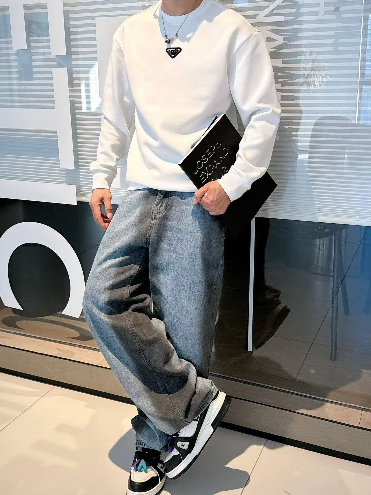 Prada 2025 New Round Neck Sweatshirt - Premium Cotton, Comfortable and Stylish