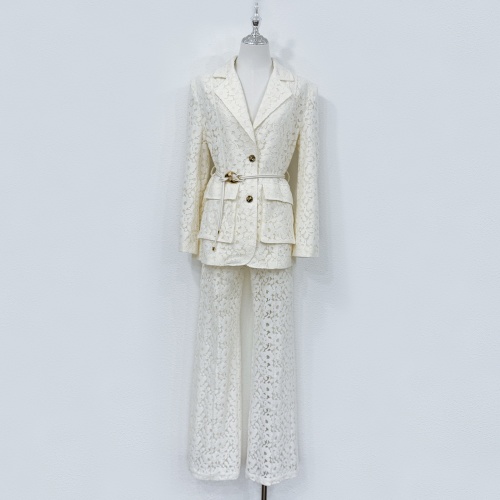 Elegant Women's Lace Blazer and Pants Set - Sophisticated Style, Various Sizes 1 Elegant Women's Lace Blazer and Pants Set - Sophisticated Style, Various Sizes