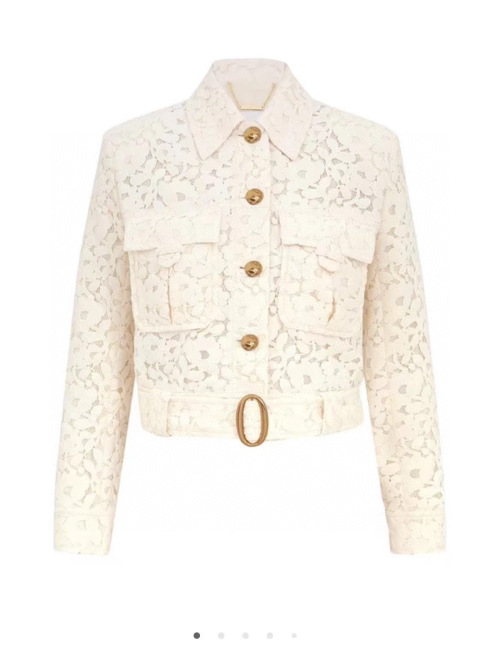 Elegant Lace Jacket & Shorts Set - Cotton Blend, Perfect for Spring/Summer 1 Elegant Lace Jacket & Shorts Set - Cotton Blend, Perfect for Spring/Summer