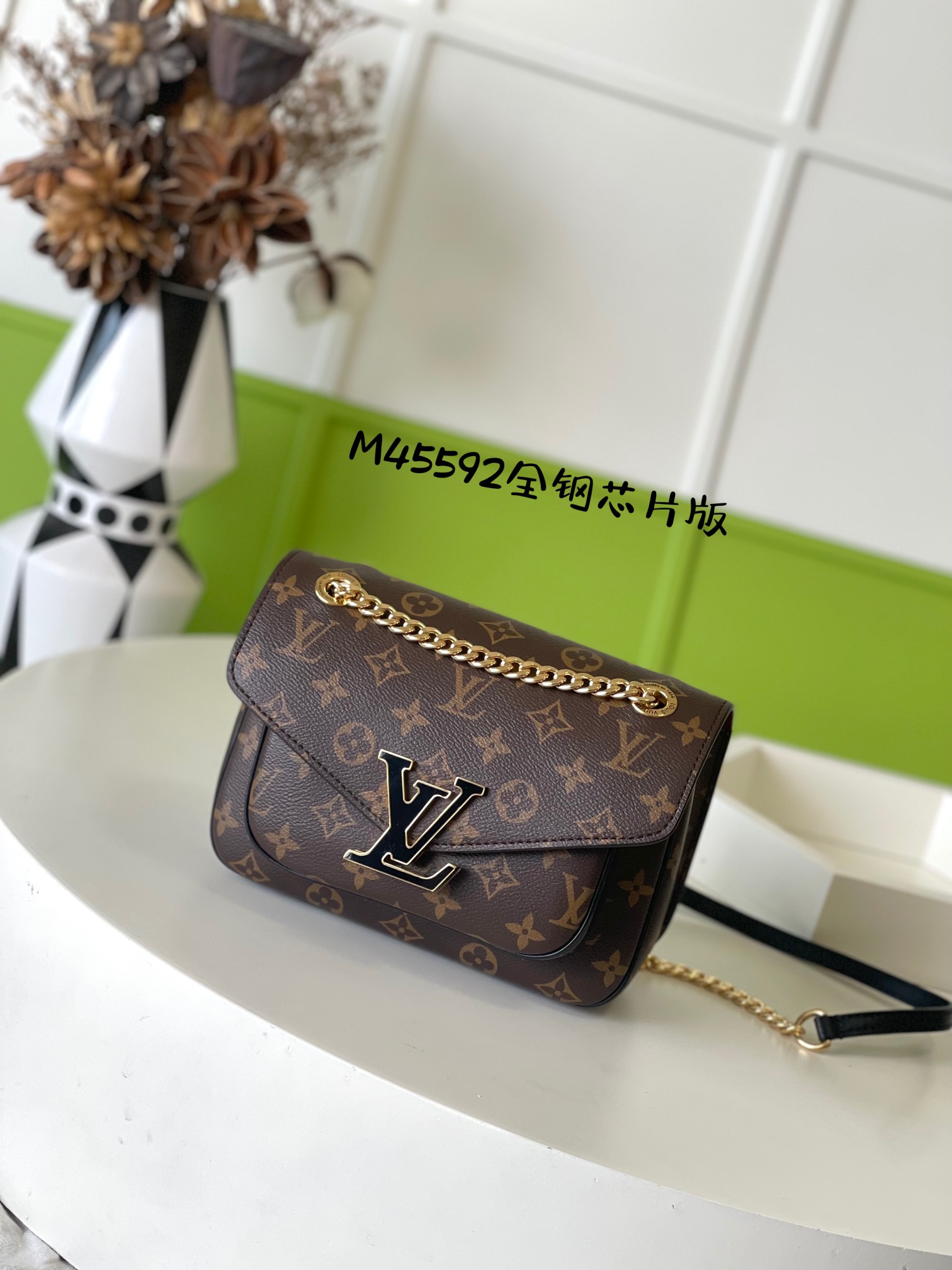 𝐏𝐀𝐒𝐒𝐘 bolso bandolera de cadena M45592# versión libre de impuestos# YY# ▪️Medidas: 23*17*9cm▪️ La colección 𝐏𝐚𝐬…