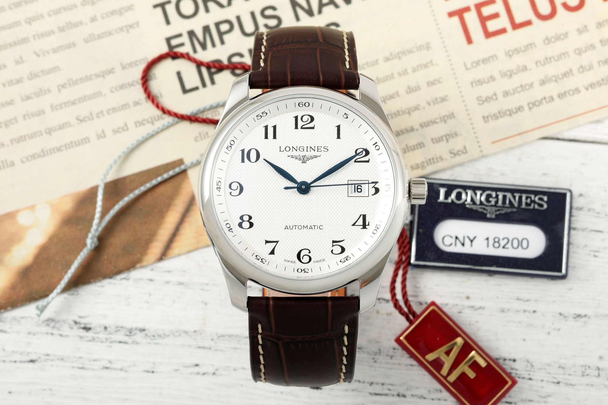 Longines AF Pioneer 40mm Automatic Watch: Steel Case, Date Display, 100m Water Resistance