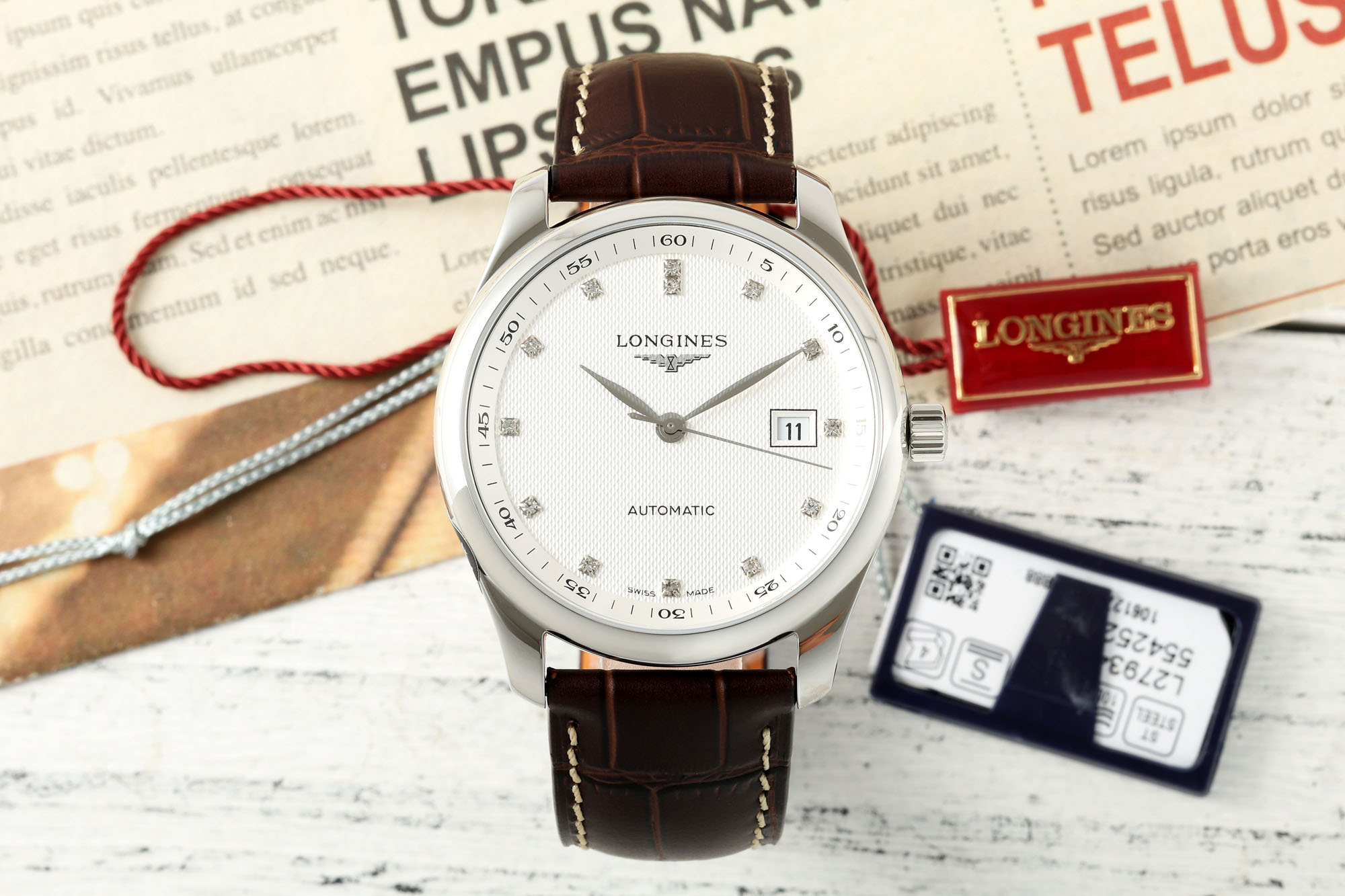 Longines AF Pioneer 40mm Automatic Watch with Date Display and 100m Waterproofness