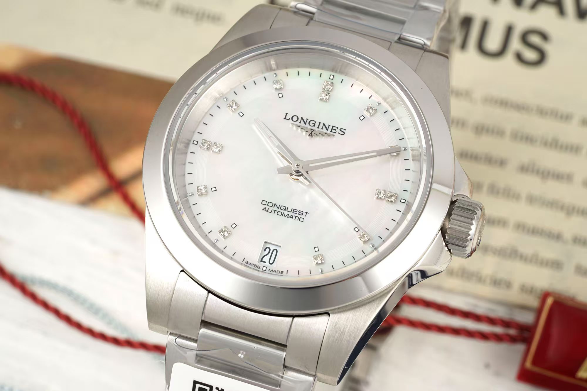 NO:158465,AF—Longits LONGINES Concas 34mm automatic machinery series [celebrating] [celebrating] Movement 2824 and 2892 automatic machinery Watch diameter 34mm Dial White Beige Stone, White, Blue, Green, Coffee, Pink Sun Decoration, Silver-plated Luminous Hand, Inlaid Luminous Beads Hot Marker Watch Mirror Material Anti-wear Sapphire Mirror Case Steel, Rose Gold Case Strap Steel, Rubber Function Hours, Minutes, Seconds, Calendar Display Waterproof Performance Meter, Longines19860909AF—浪琴LONGINES康卡斯悦动34mm自动机械系列[庆祝][庆祝] 机芯2824、2892自动机械 表径34mm 表盘白贝石仔,白色,蓝色,绿色,咖色,粉色太阳饰纹,镀银夜光指针,镶嵌夜光珠时标 表镜材质抗磨损蓝宝石镜面 表壳精钢,玫瑰金表壳 表带精钢、橡胶 功能时、分、秒,日历显示 防水性能米,,longines,Watch