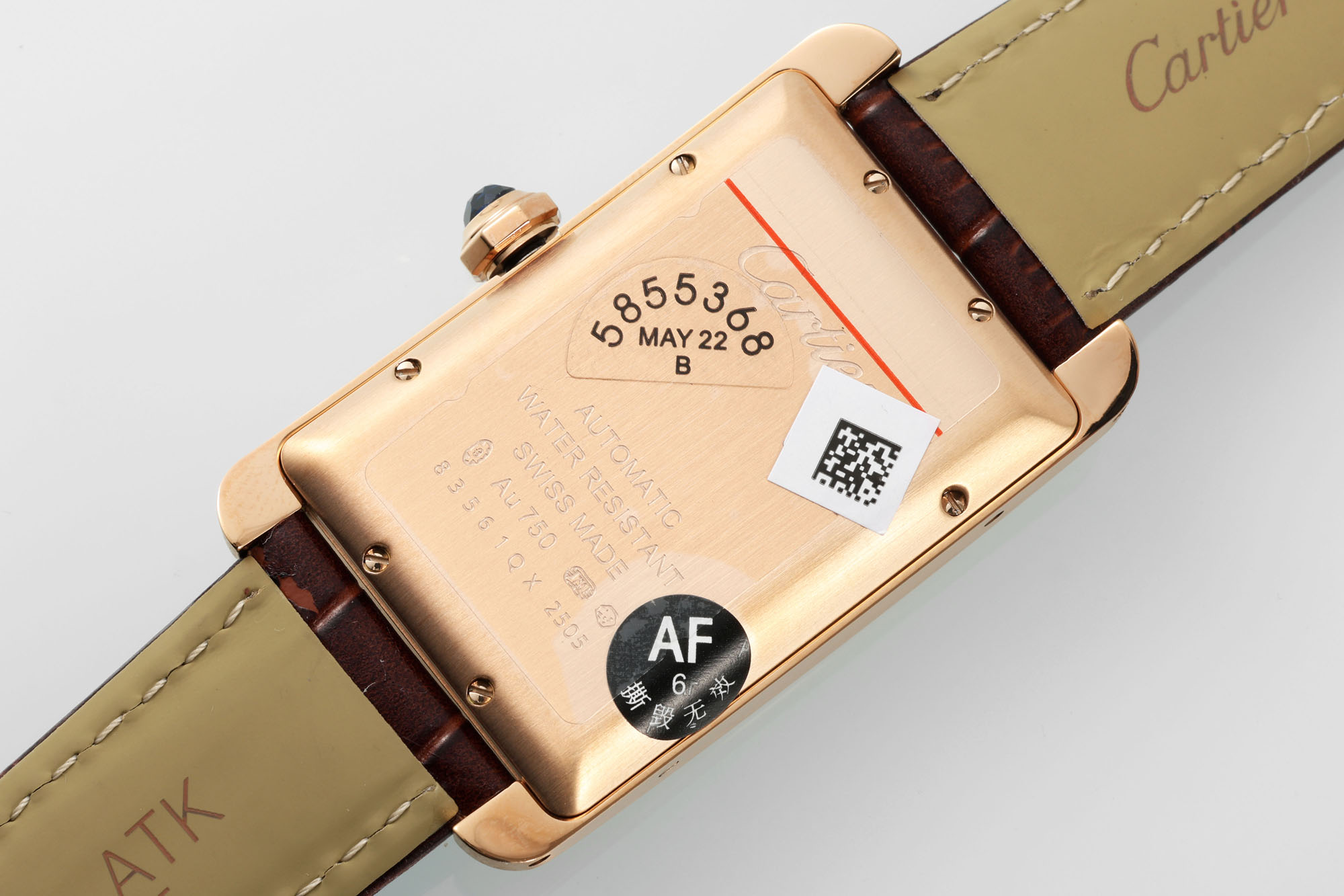 Cartier Tank Large Automatic Rose Gold Watch with Brown Leather Strap 6 i1744458141313 8803 0 8