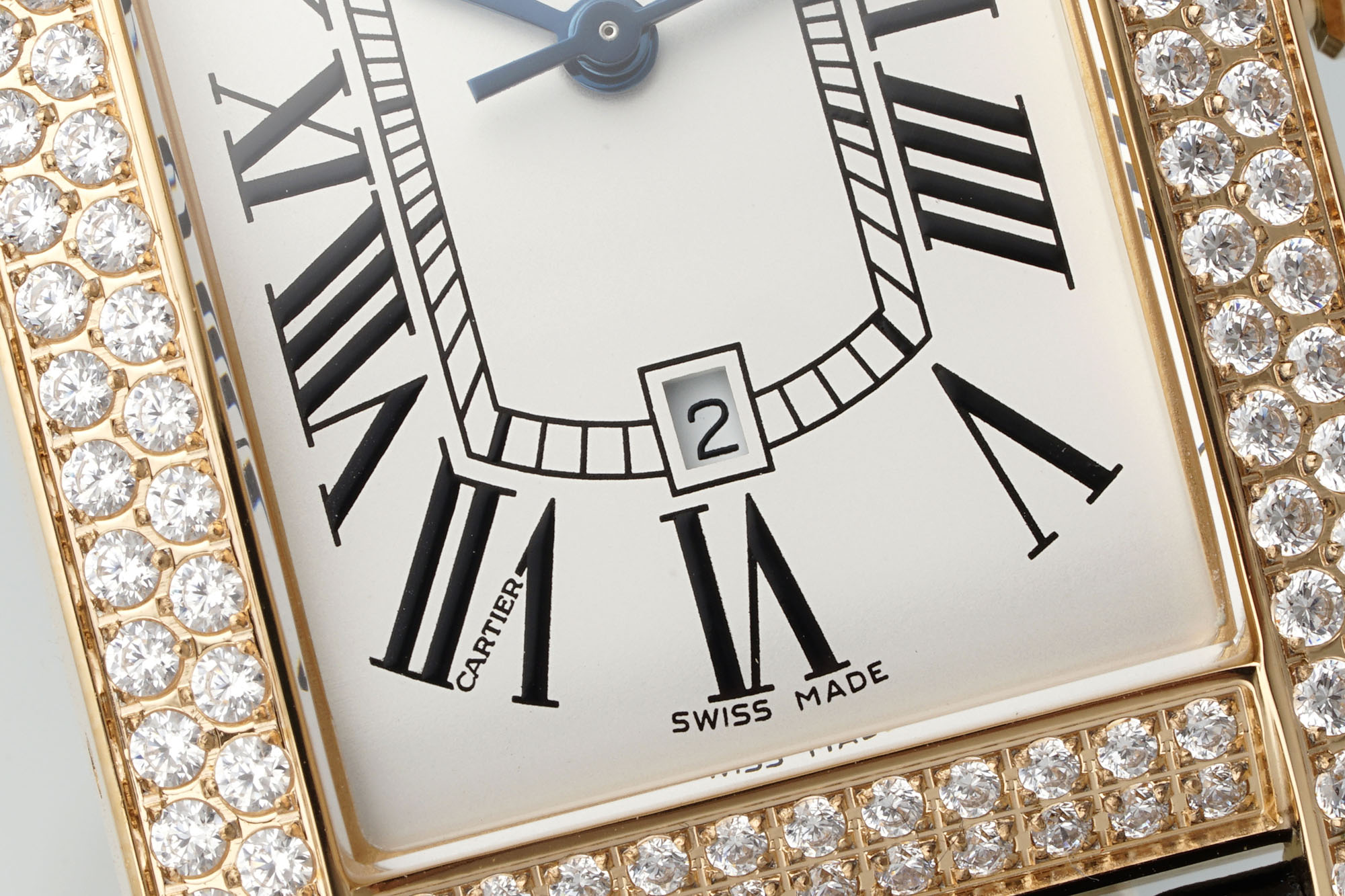 Cartier Tank Large Automatic Rose Gold Diamond Watch With Black Leather Strap 4 i1744458315624 2044 0 4