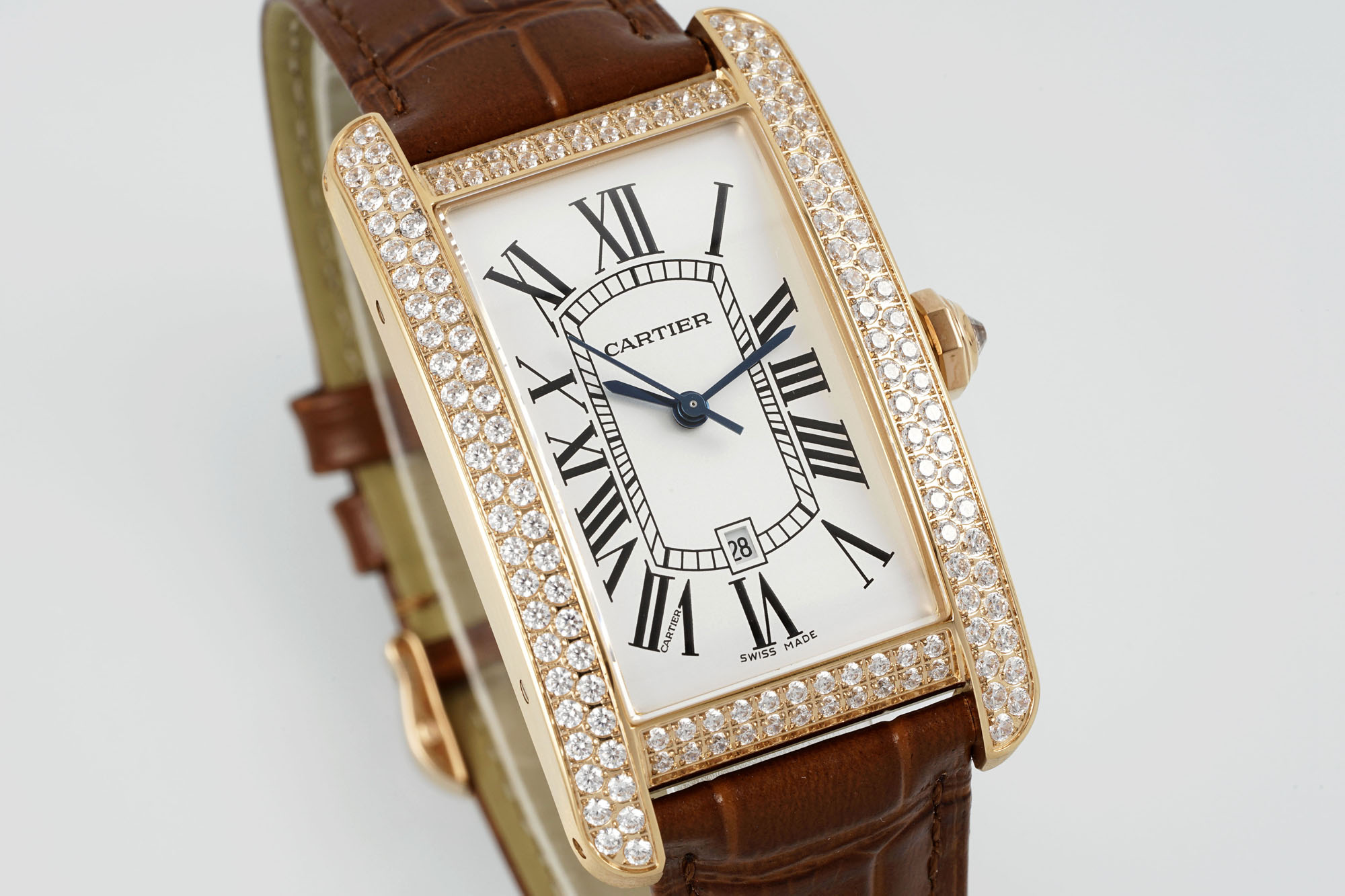 Cartier Tank Américaine Large Model Automatic 18K Rose Gold Diamond Watch 1 i1744458349407 5952 0 1