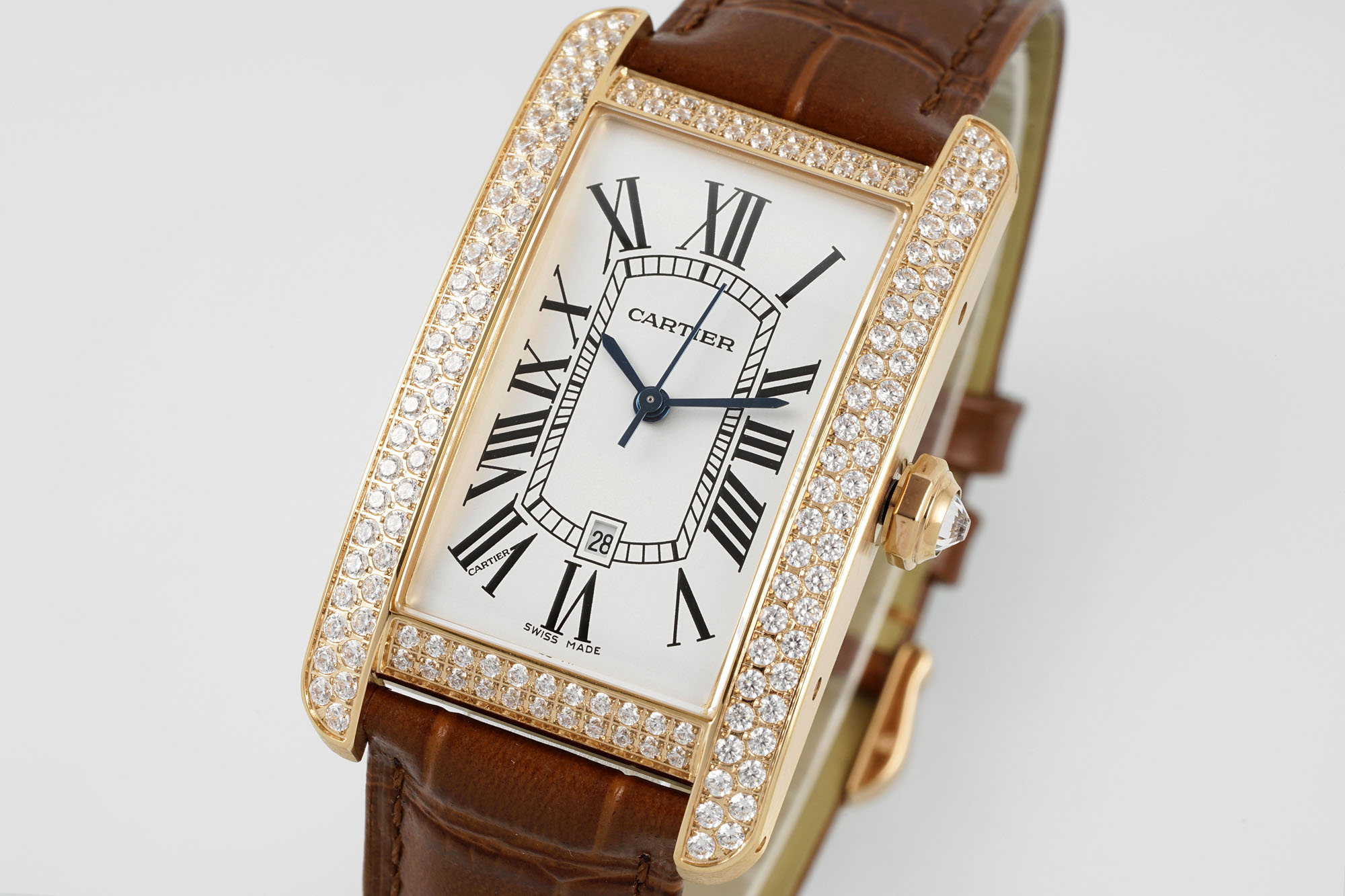 Cartier Tank Américaine Large Model Automatic 18K Rose Gold Diamond Watch 2 i1744458351066 202 0 2