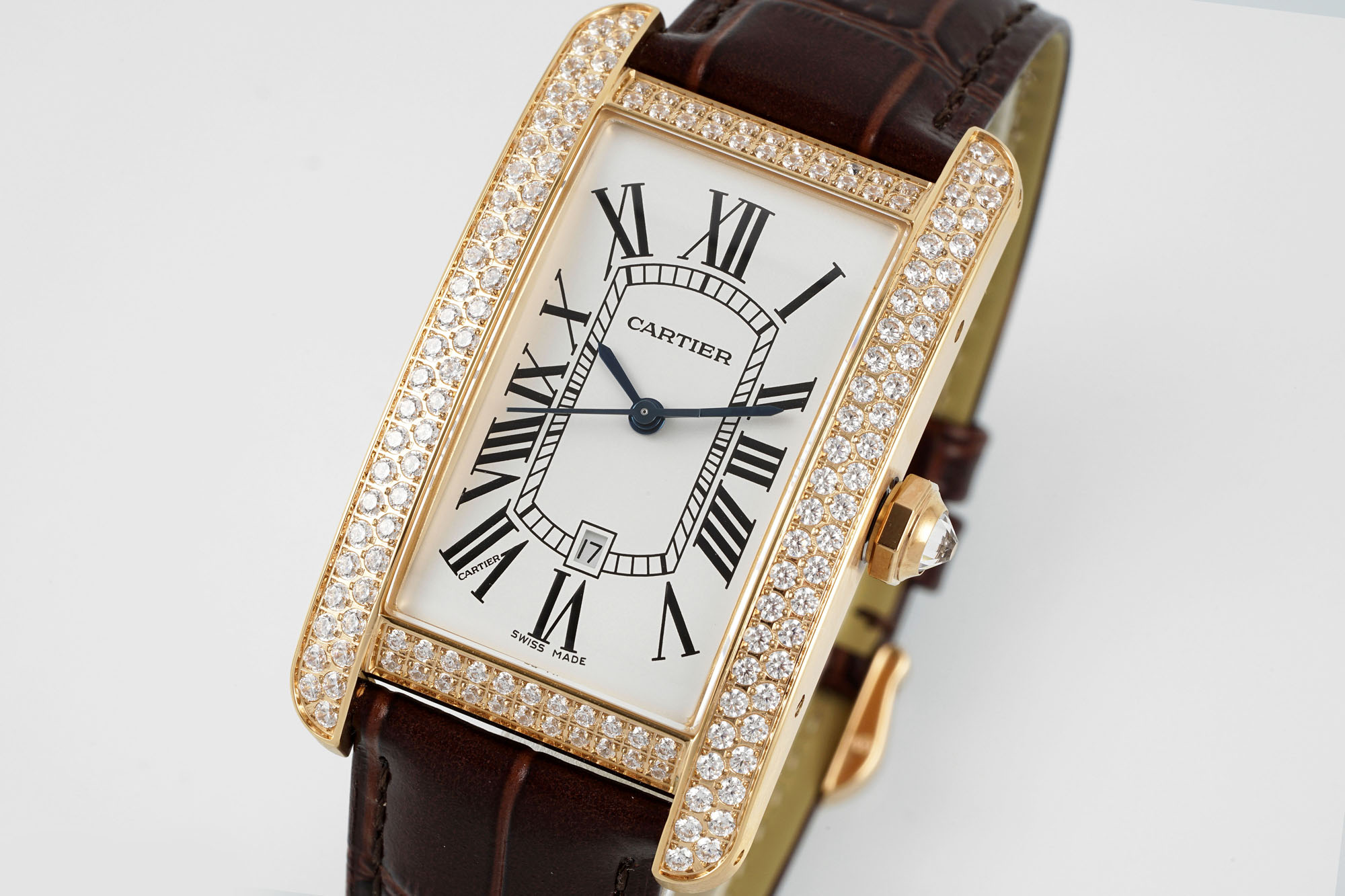 Cartier Tank Large Automatic Watch in 18K Rose Gold with Diamond Bezel 3 i1744458422647 5775 0 2