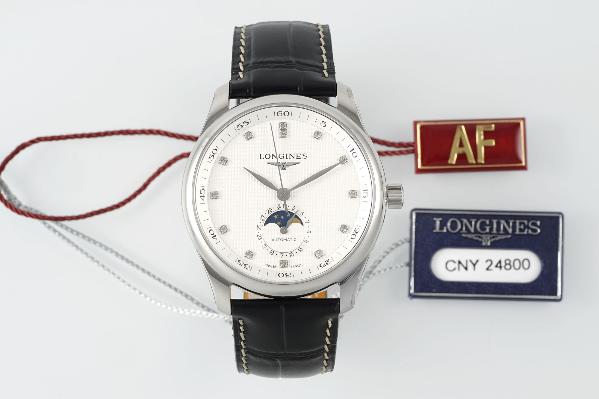 “AF Pioneers 40MM Moon Pine and Springstone Wristwatch: Elegant Design for Asian Men”