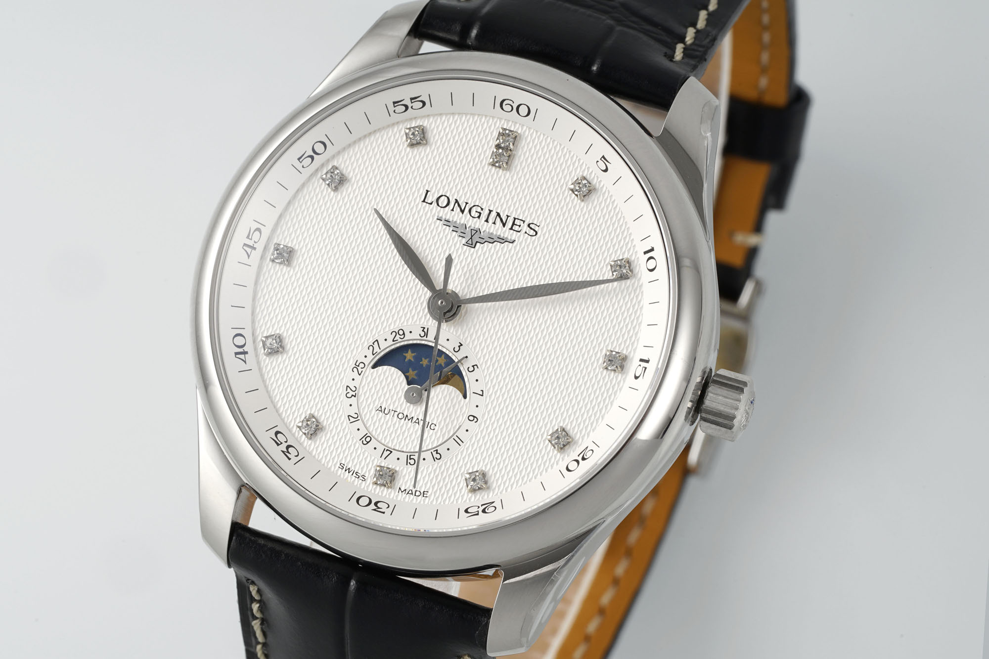 “AF Pioneers 40MM Moon Pine and Springstone Wristwatch: Elegant Design for Asian Men” - 图片 2