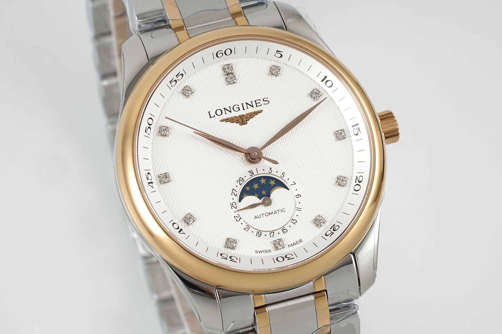 “AF Pioneers 40MM Moon Pine & Springstone Watch: Elegant Asian-Fit Timepiece” - 图片 2
