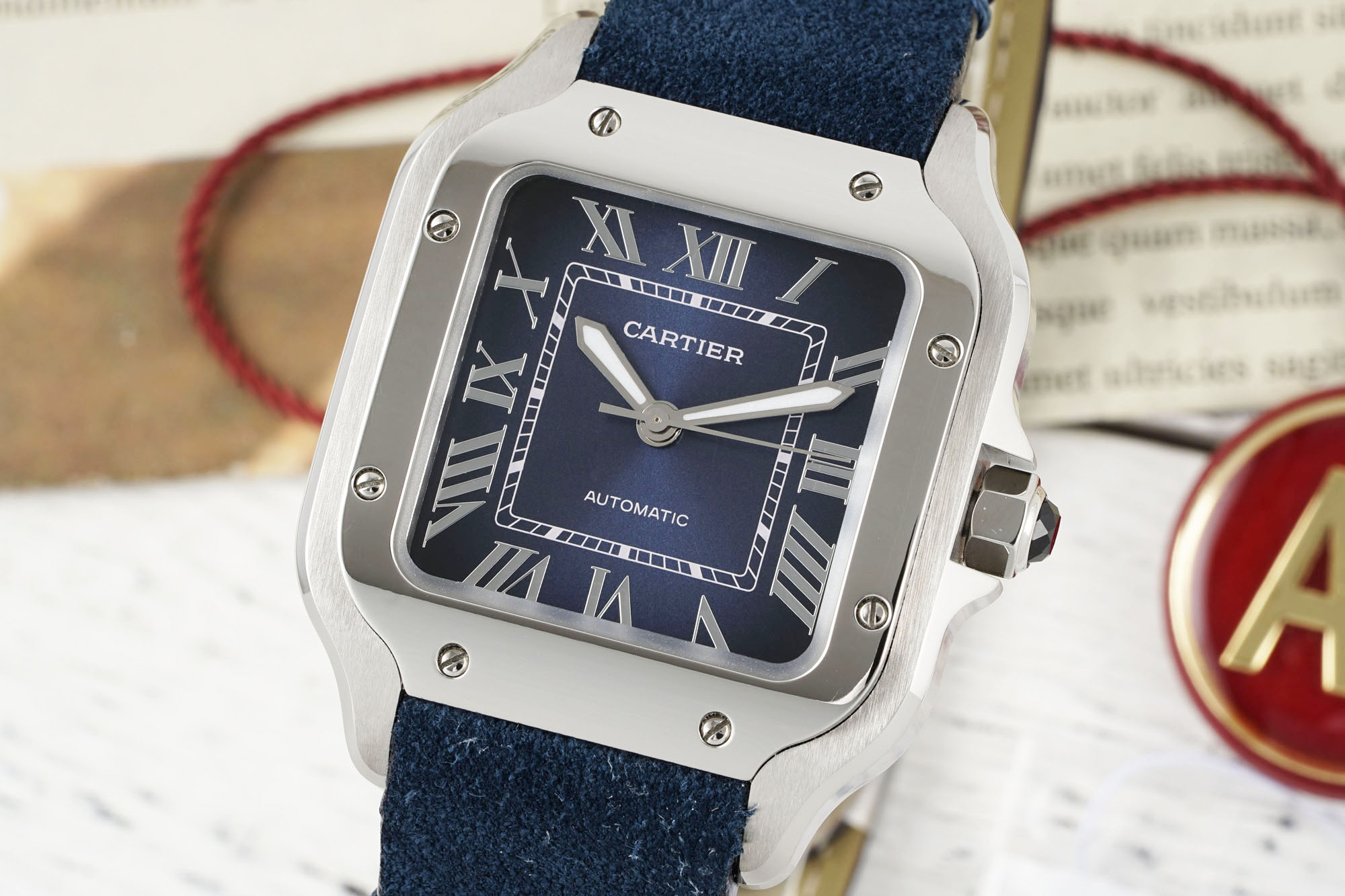 NO:860224,Santos series 35.1mm machinery,19860909山度士系列35.1mm机械,,Watch