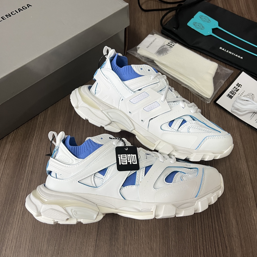 Hermès 巴黎世家3 0 三代户外概念鞋白蓝飞织Balenciaga Sneaker Tess s