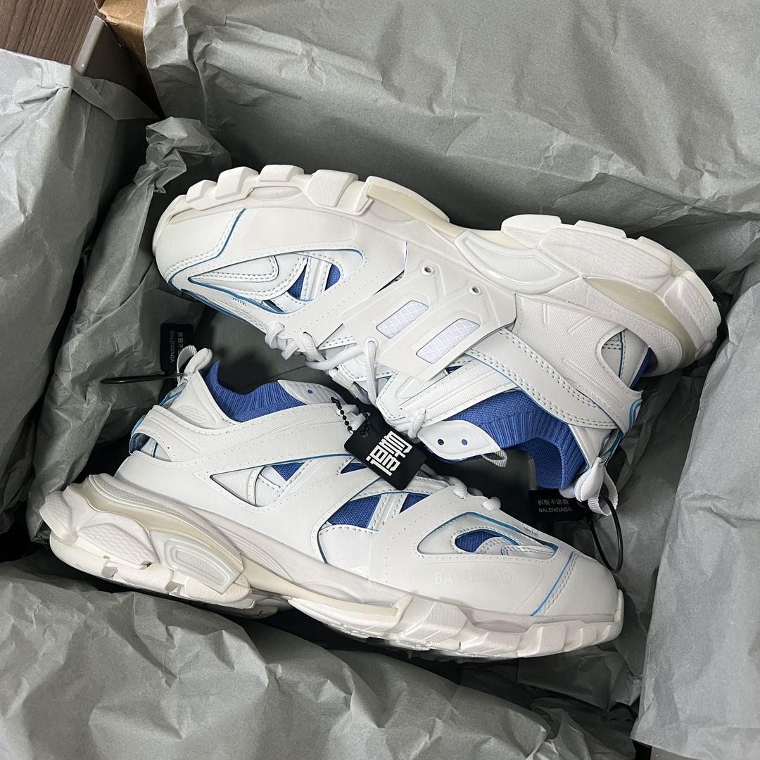 Hermès 巴黎世家3 0 三代户外概念鞋白蓝飞织Balenciaga Sneaker Tess s