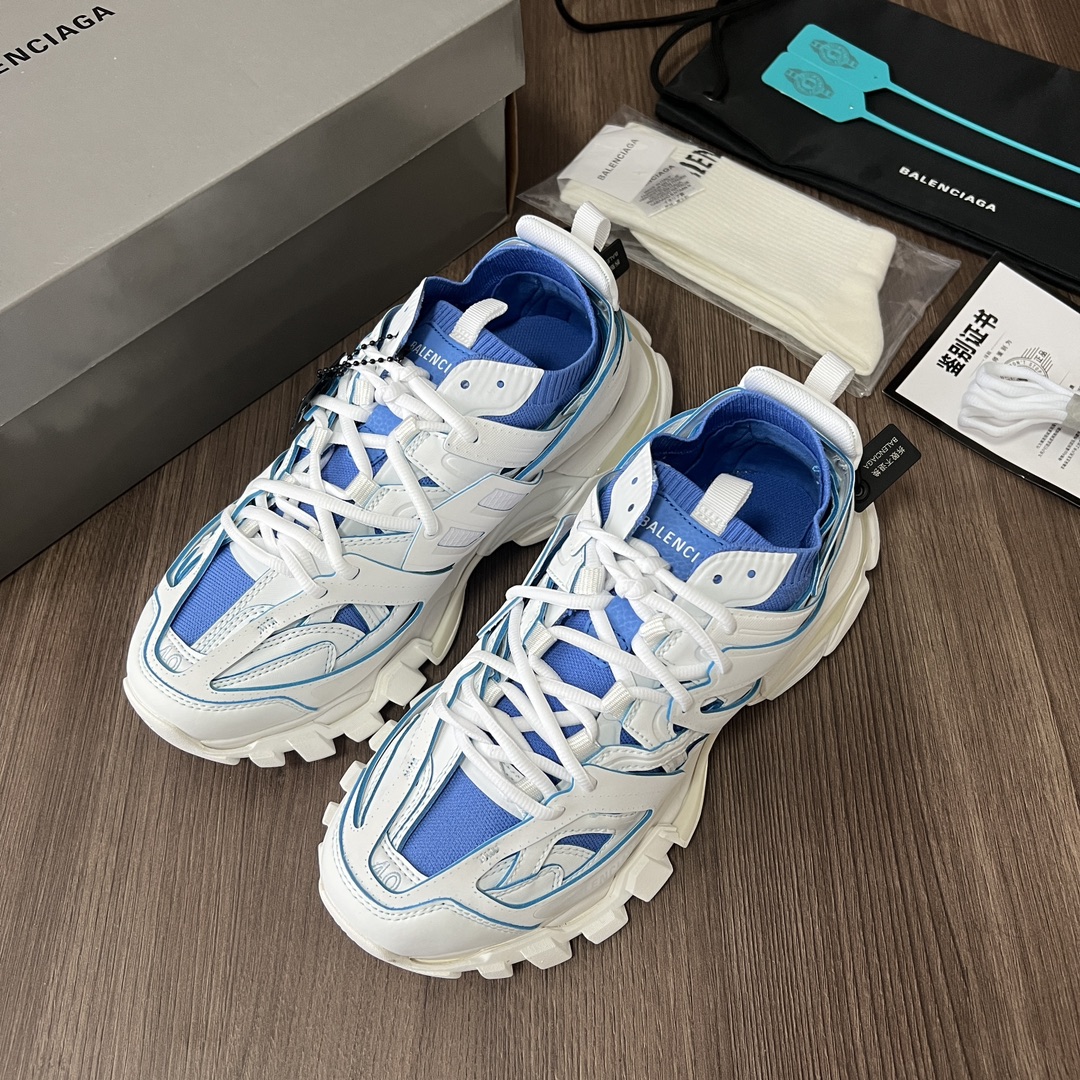 Hermès 巴黎世家3 0 三代户外概念鞋白蓝飞织Balenciaga Sneaker Tess s