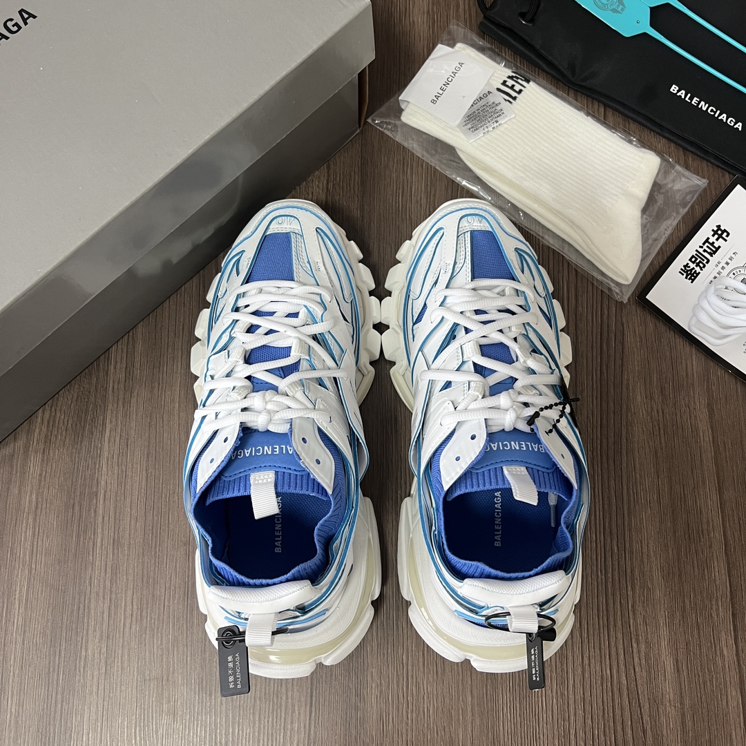Hermès 巴黎世家3 0 三代户外概念鞋白蓝飞织Balenciaga Sneaker Tess s
