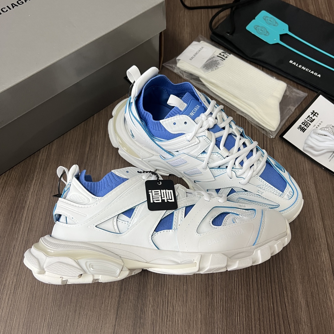 Hermès 巴黎世家3 0 三代户外概念鞋白蓝飞织Balenciaga Sneaker Tess s