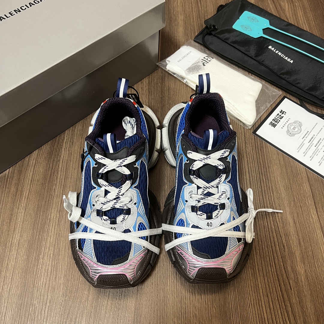 Balenciaga Shoes Sneakers Blue Dark Track