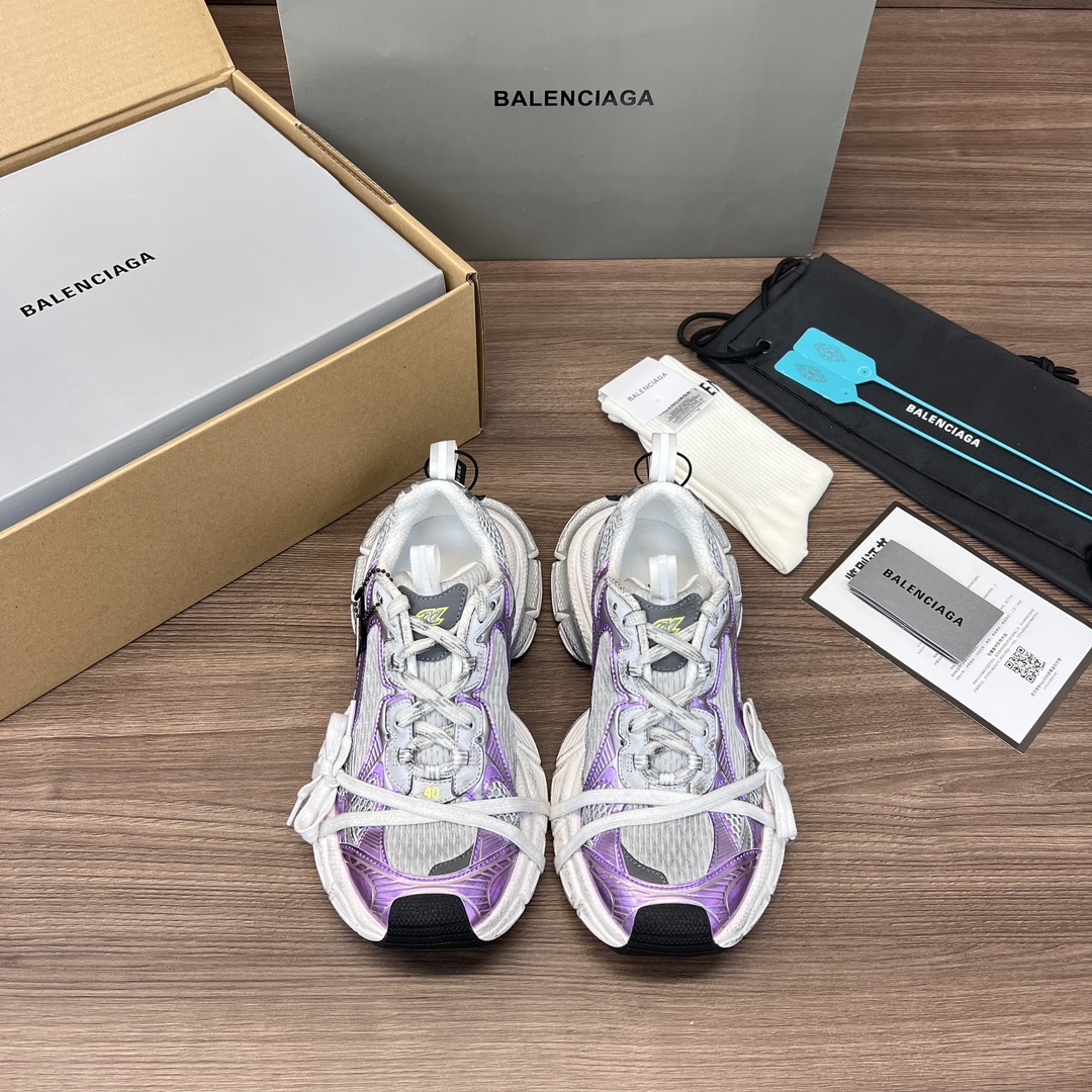 Balenciaga Shoes Sneakers Purple White Track