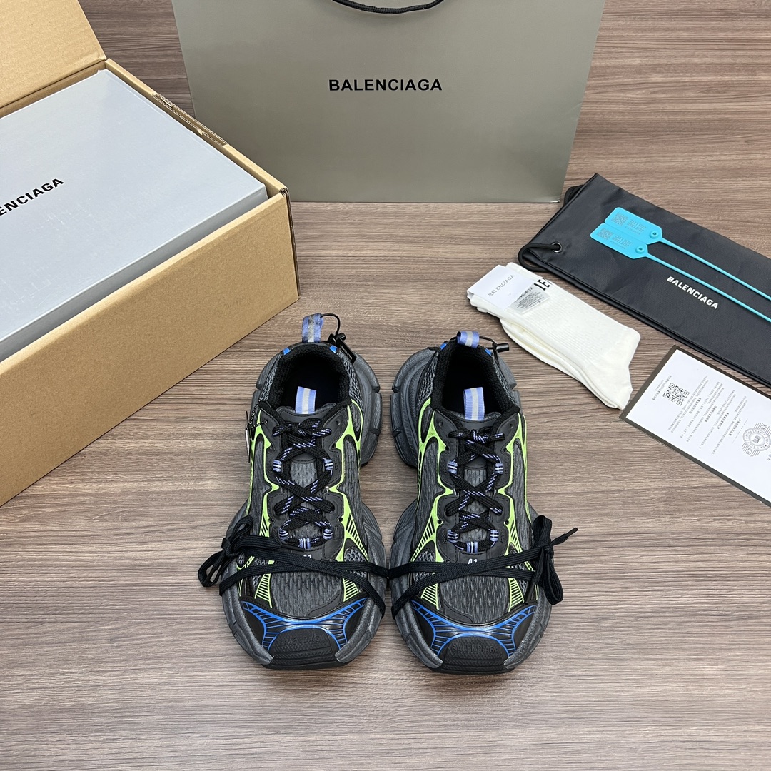 Balenciaga Shoes Sneakers Blue Grey Track