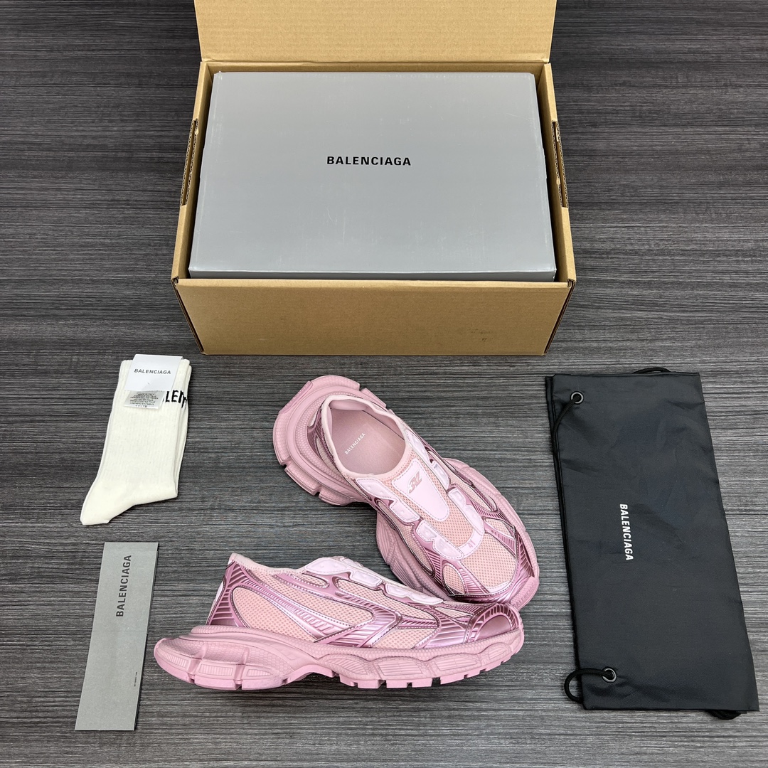 Balenciaga 纯 本Balenciaga Phantom Sneaker 巴黎世家3XL粉色一脚蹬 在延续 Track Trainer 户外轮廓和复杂鞋面结构的同时