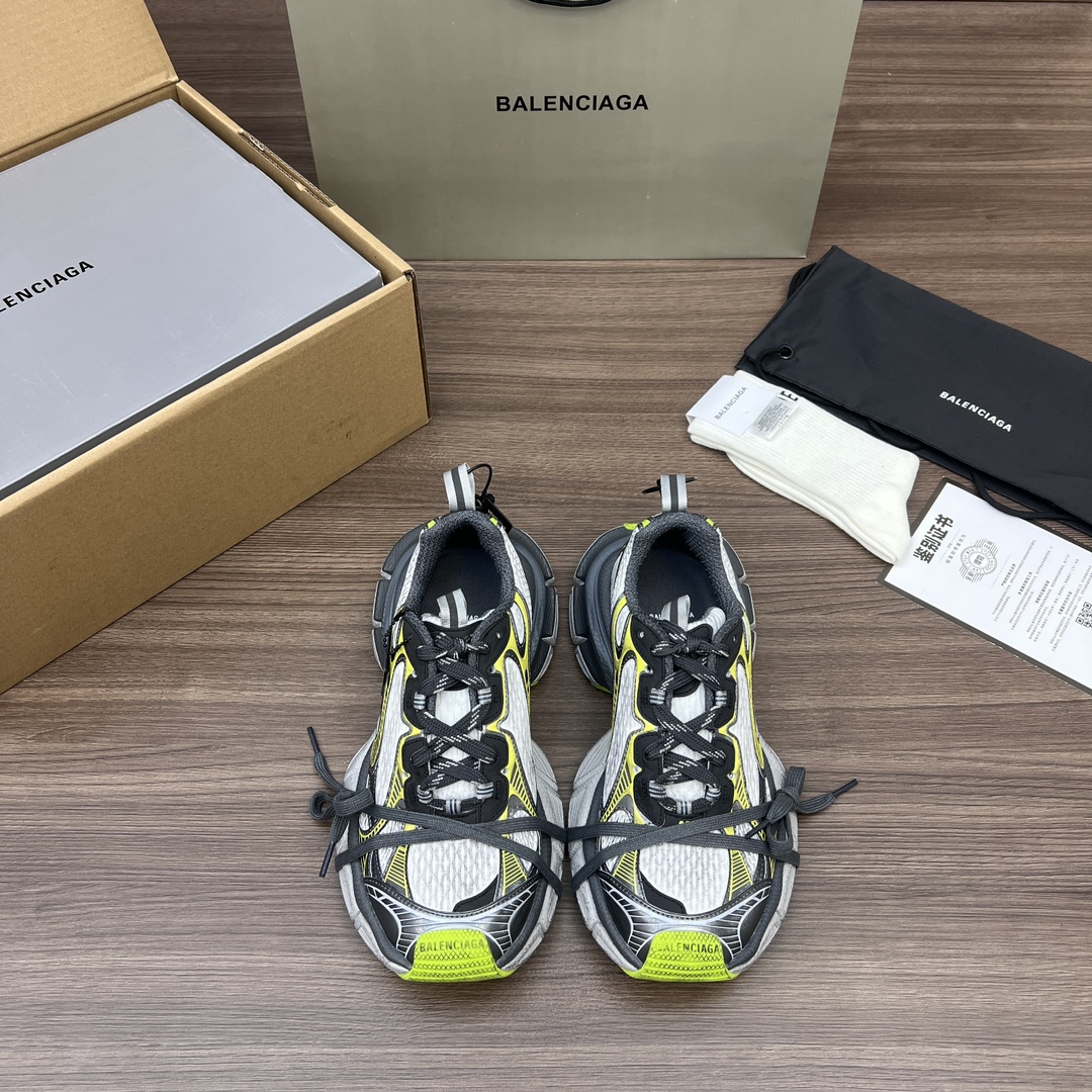 Balenciaga Shoes Sneakers High Quality Designer
 Grey White Track