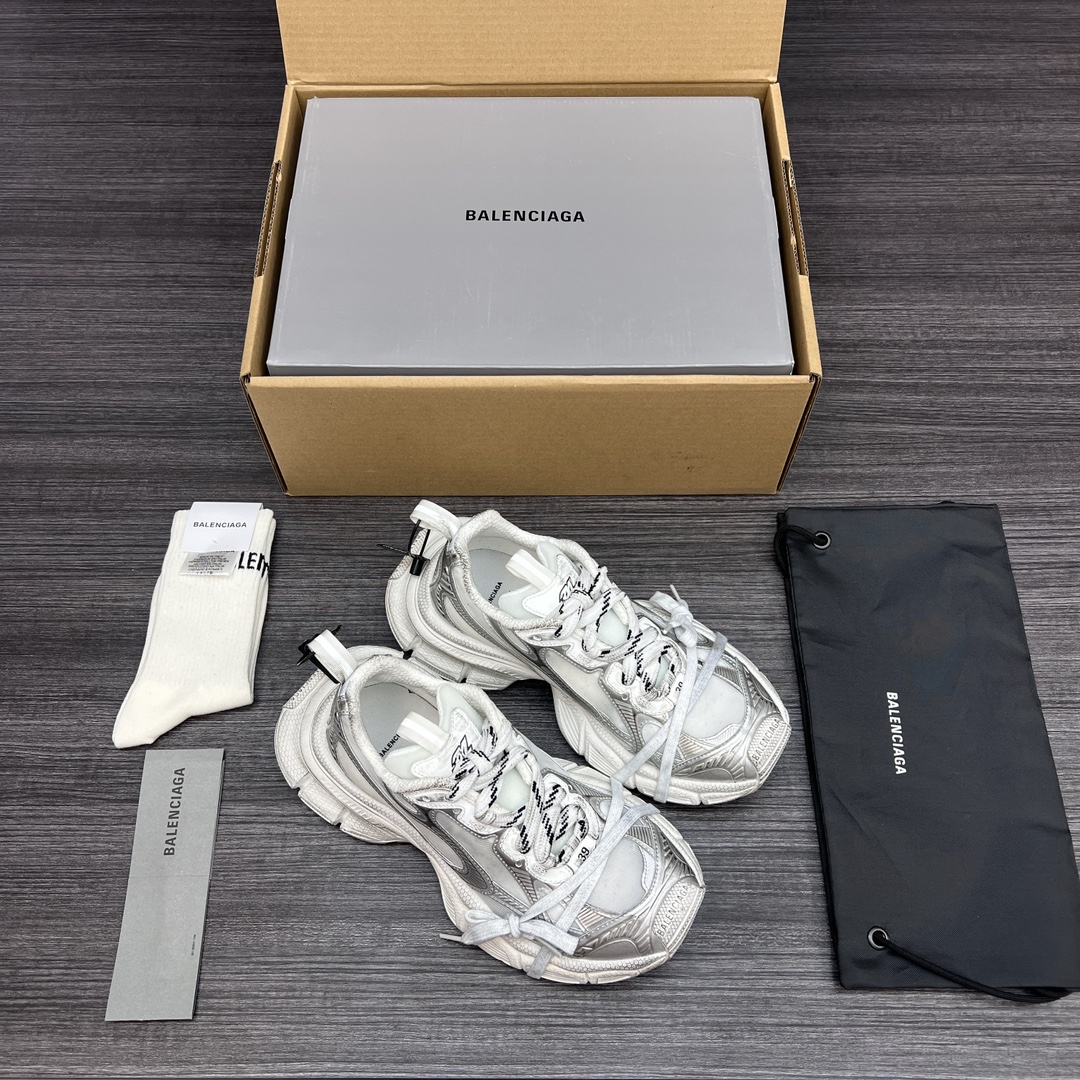 Balenciaga Balenciaga Phantom Sneaker 巴黎世家全新做旧 #3XL 白银网纱十代潮流跑鞋