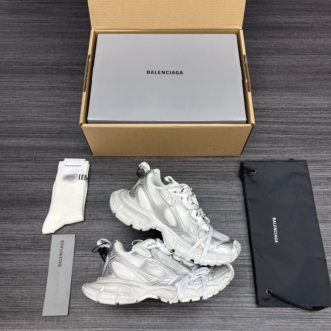 Balenciaga Balenciaga Phantom Sneaker 巴黎世家全新做旧 #3XL 白银网纱十代潮流跑鞋