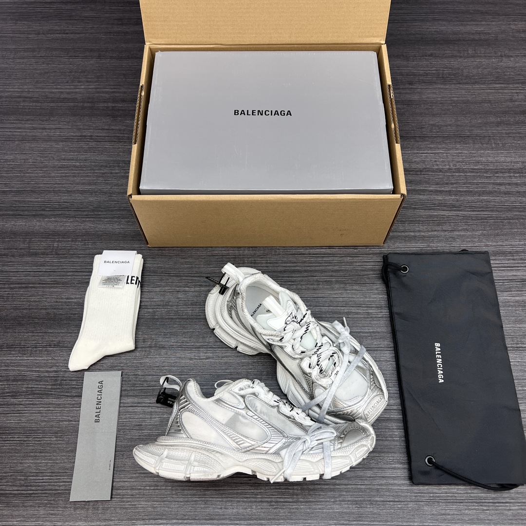 Balenciaga Balenciaga Phantom Sneaker 巴黎世家全新做旧 #3XL 白银网纱十代潮流跑鞋