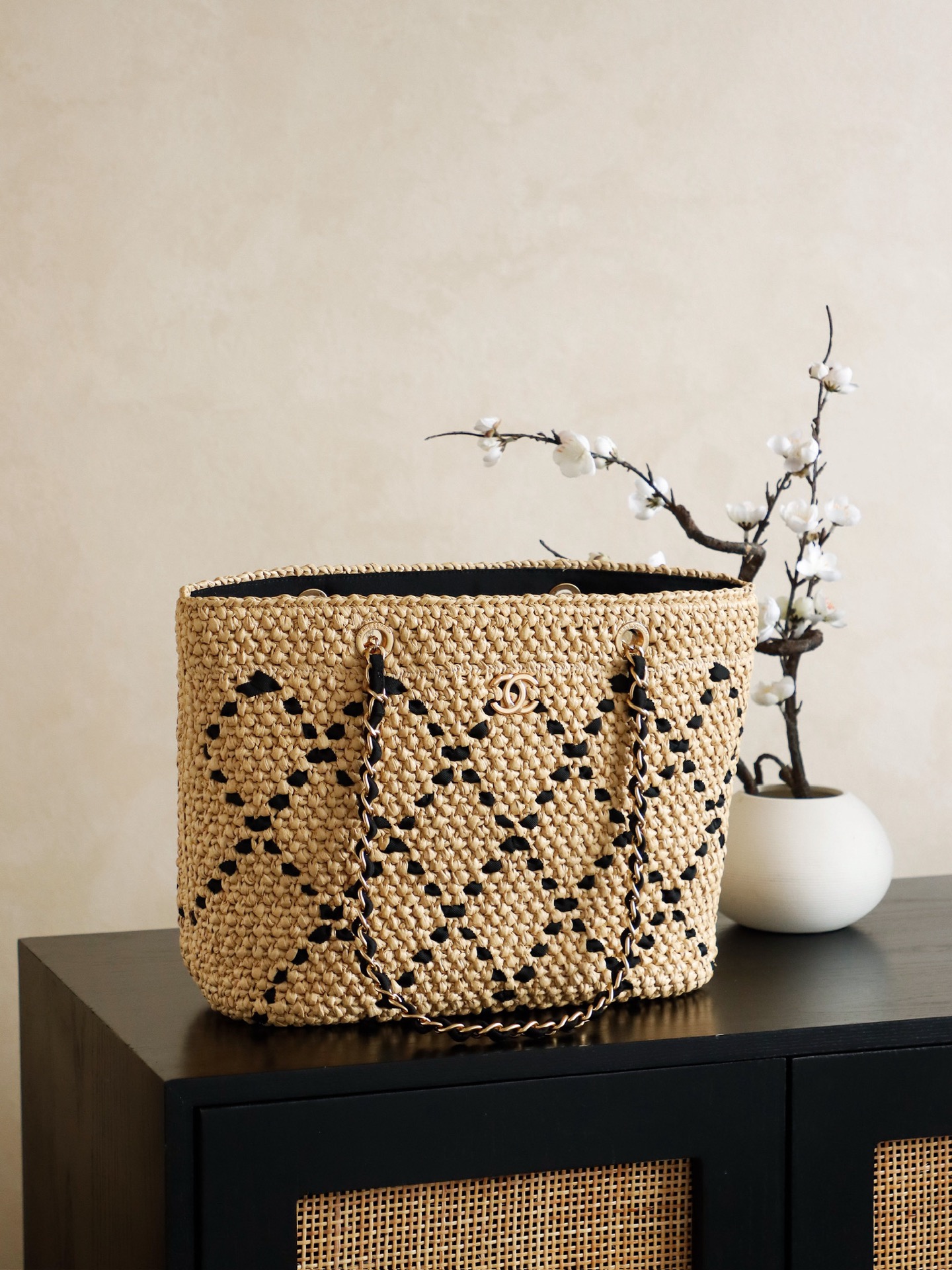 Chanel Woven Raffia Tote Bag, Spring/Summer Collection, Large Size 2 i1752817210283 9909 0 1