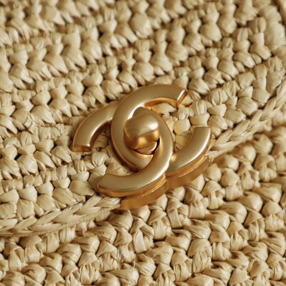 Chanel 26C Spring Raffia Top Handle Flap Bag, 13*19*7cm, AS4416 7 i1754821556531 9376 0 6