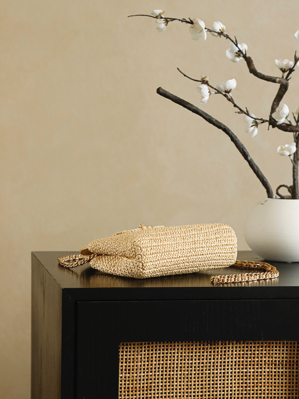 Chanel 26C Spring Raffia Top Handle Flap Bag, 13*19*7cm, AS4416 5 i1754821557723 7162 0 4