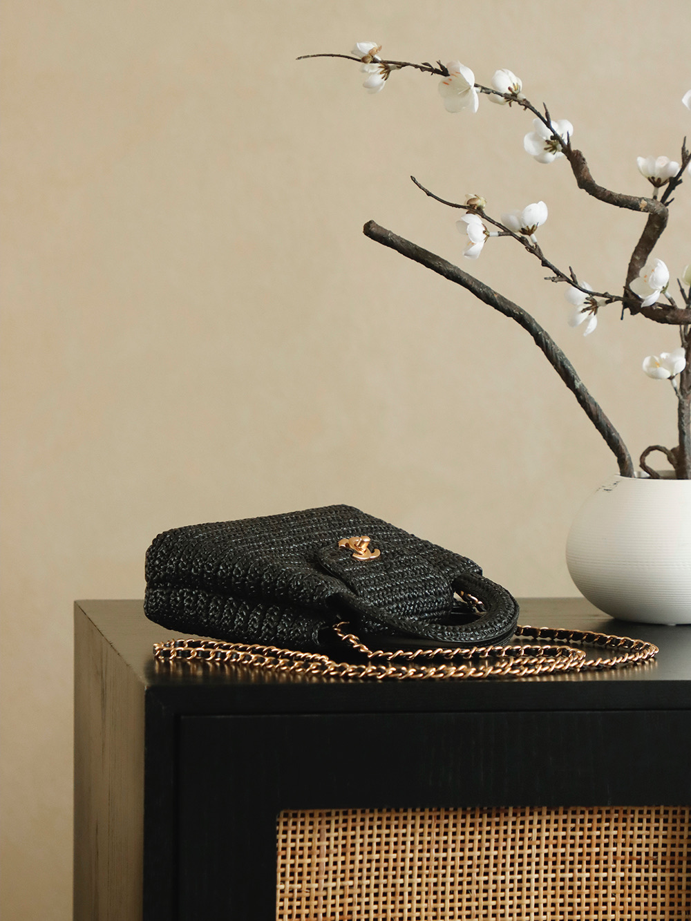 Chanel 26C Black Raffia Kelly Top Handle Bag, 13x19x7cm, AS4416 6 i1754821586470 9417 0 5