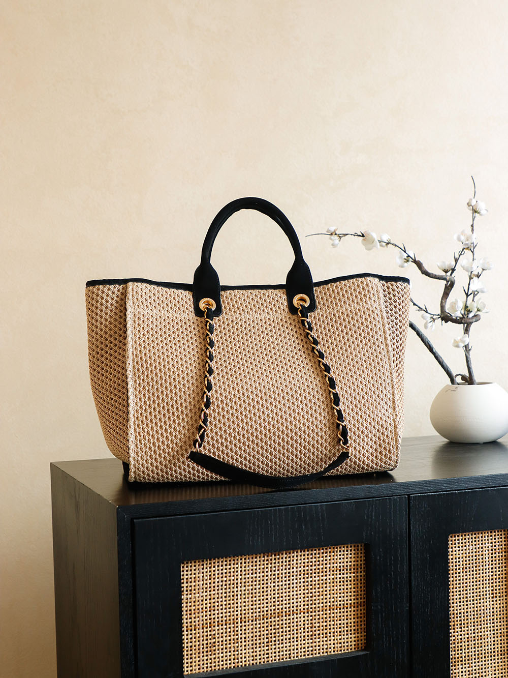 Chanel Woven Beach Tote Bag with Pouch, Beige, Spring Collection 3 i1756390491722 9508 0 8