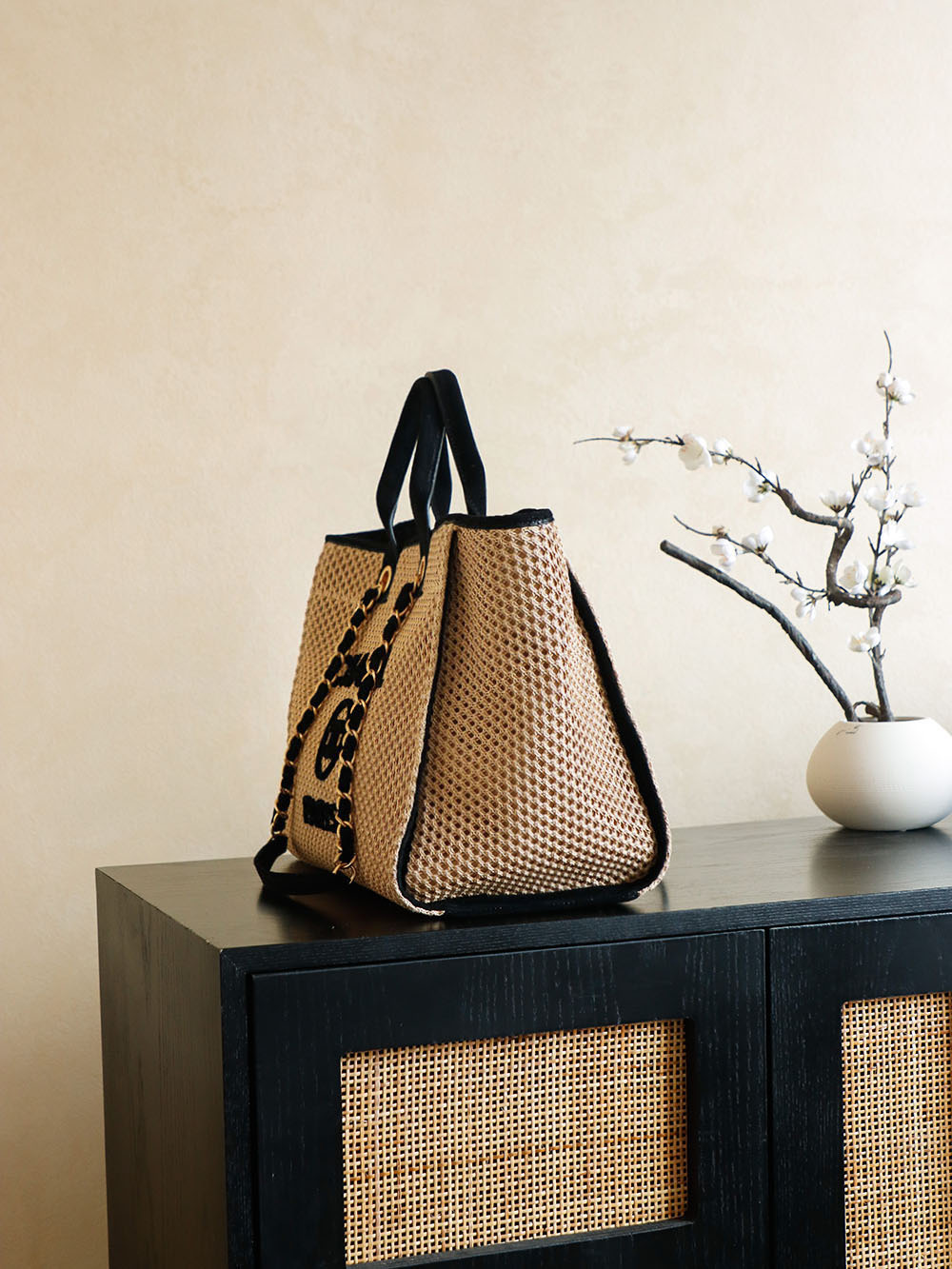 Chanel Woven Beach Tote Bag with Pouch, Beige, Spring Collection 4 i1756390492213 2574 0 1