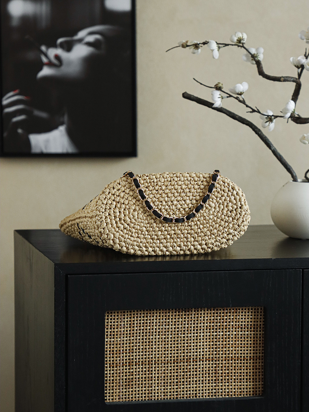 Chanel Raffia Woven Tote Bag, Resort Collection Shoulder Bag, Small 5 i1757060772262 4660 0 6