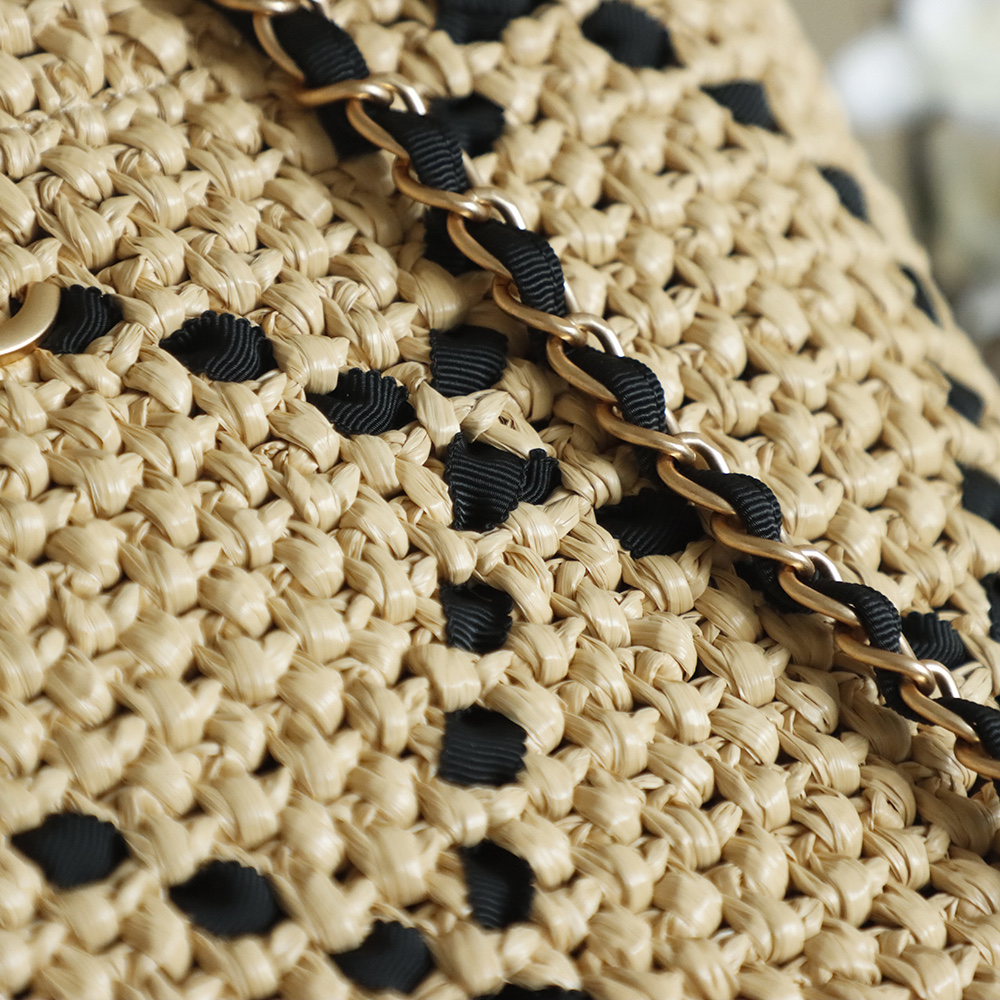Chanel Raffia Woven Tote Bag, Resort Collection Shoulder Bag, Small 7 i1757060772270 3216 0 5