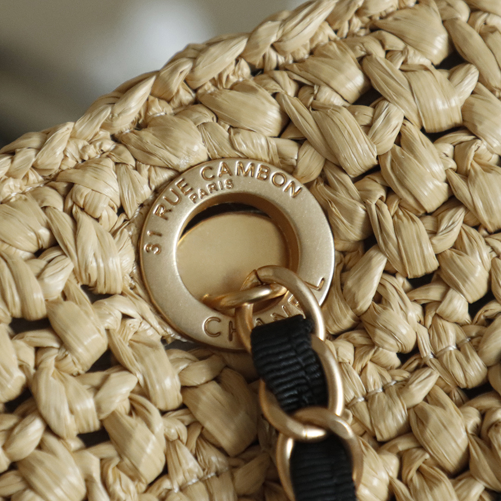 Chanel Raffia Woven Tote Bag, Resort Collection Shoulder Bag, Small 6 i1757060773092 5535 0 7