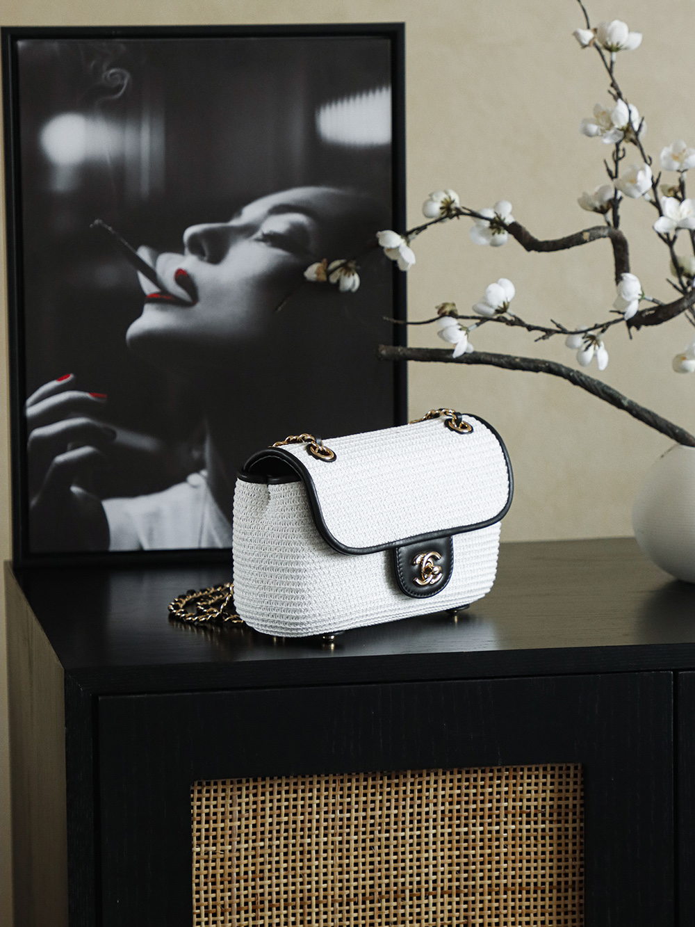 Chanel Woven Raffia Flap Bag, Classic Design, Summer Style Handbag, 20cm/25cm 3 i1757061111790 8314 0 1