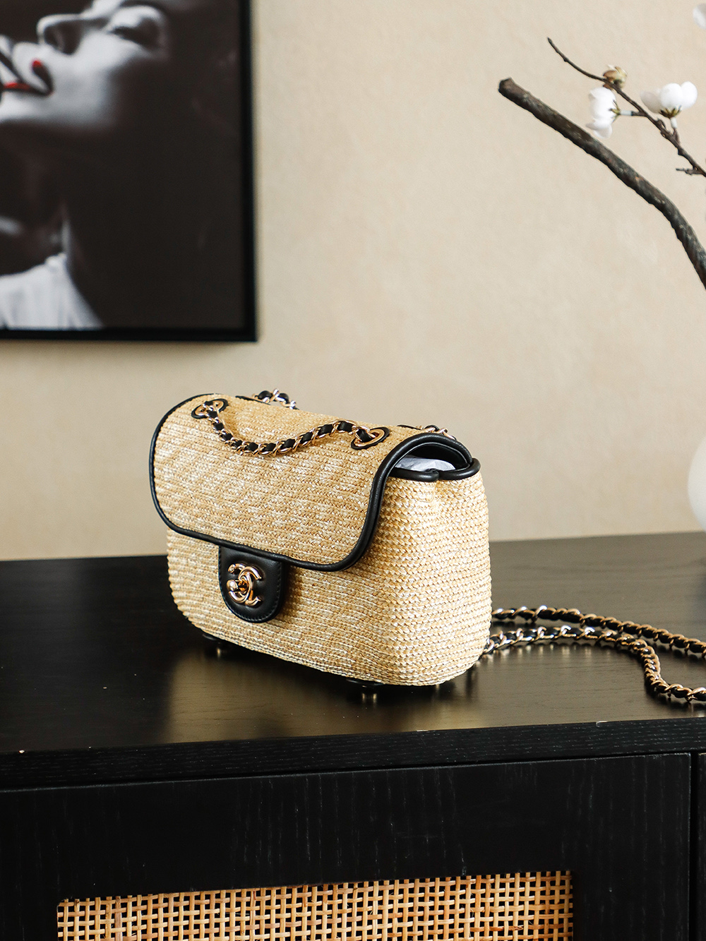 Chanel Raffia Woven Flap Bag, 20cm, Summer Essential Crossbody Bag 3 i1757685369326 9956 0 1