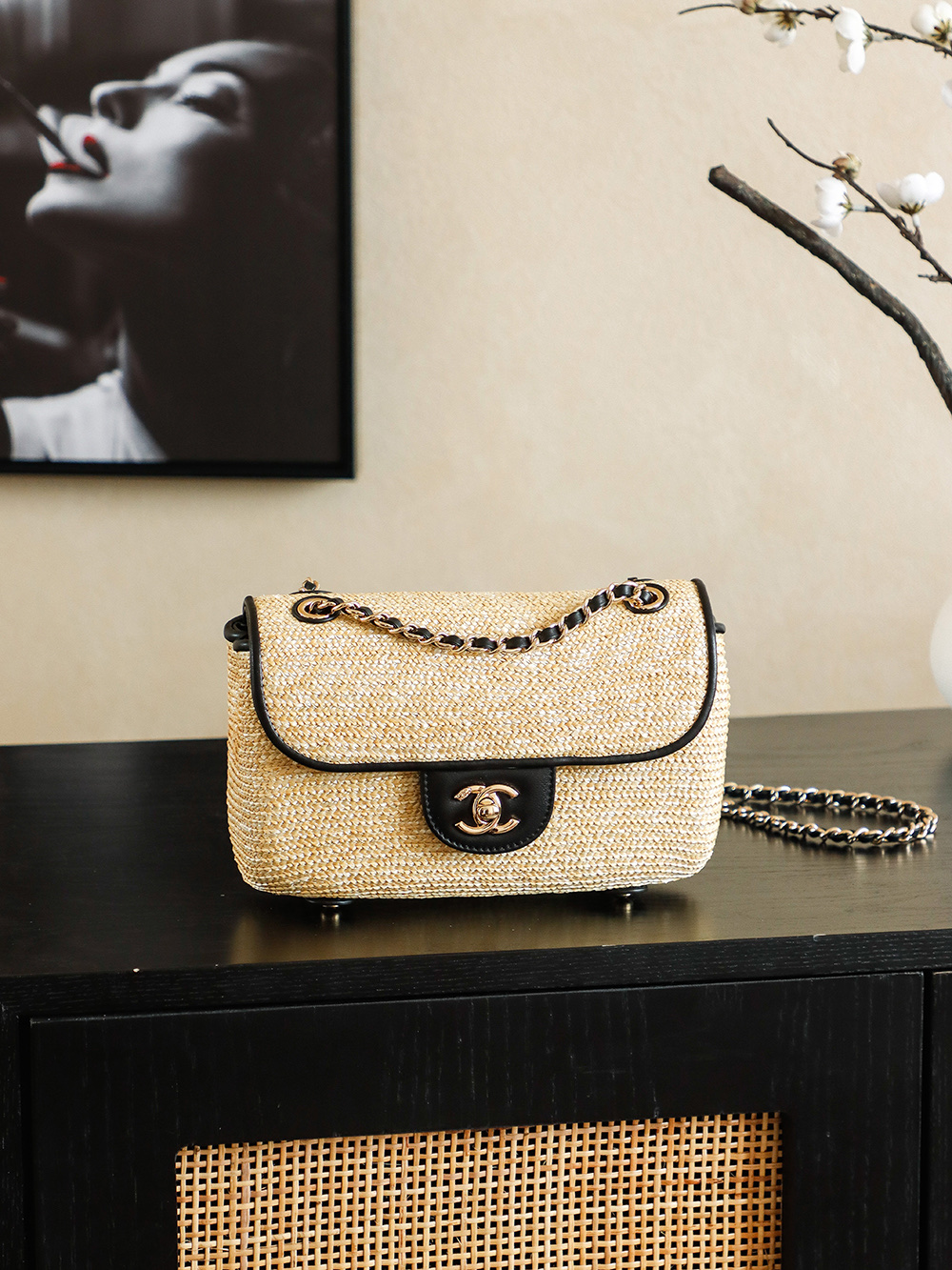 Chanel Raffia Woven Flap Bag, 20cm, Summer Essential Crossbody Bag 2 i1757685373592 1484 0 0