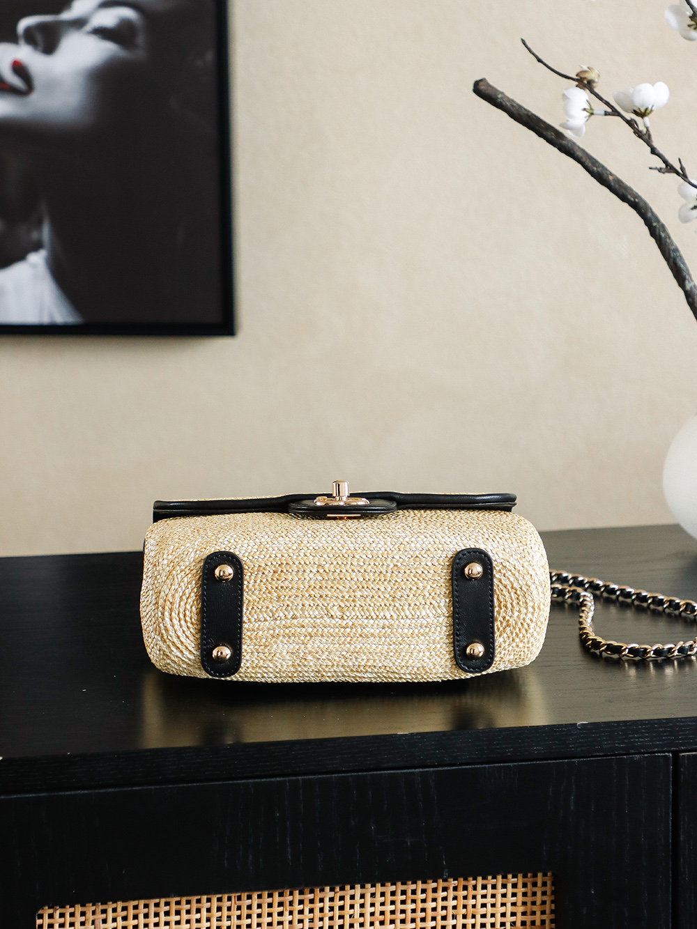 Chanel Raffia Woven Flap Bag, 20cm, Summer Essential Crossbody Bag 6 i1757685373654 3769 0 7