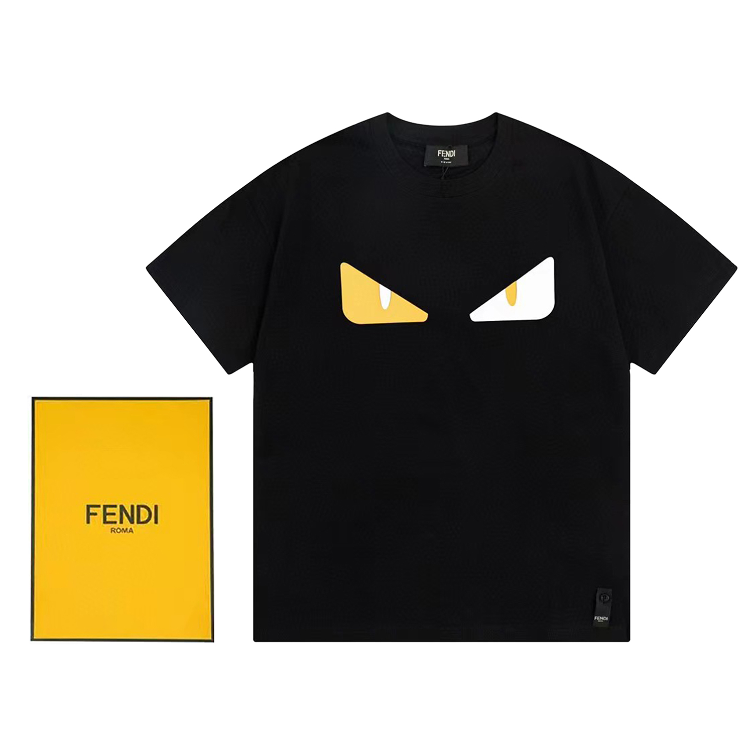 BJK New FD Classic Cotton T-Shirt with Eye Logo for Men and Women - 图片 1